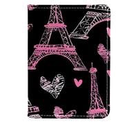 FNETJXF Custodia per passaporto per donne e uomini, custodia per passaporto, custodia per passaporto, portafoglio per donne, Torre Eiffel, Parigi, cuore, San Valentino, Motivo: 361, 10x14cm/4x5.5 in