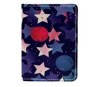 FNETJXF Custodia per passaporto per donne e uomini, custodia per passaporto in pelle PU, accessori essenziali da viaggio, motivo Happy Labor Day blu, Motivo: 1486, 11.5x16.5cm/4.5x6.5 in