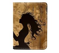 FNETJXF Custodia per passaporto, per donne e uomini, da viaggio, per passaporto, libro passaporto, ragazza farfalla retrò, Motivo: 1053, 11.5x16.5cm/4.5x6.5 in