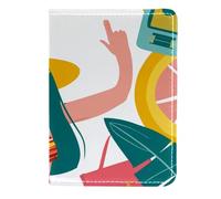 FNETJXF Custodia per passaporto per donne e uomini, porta passaporto, portafogli, portafoglio per passaporto da donna, Hello Summer Sea Animal Meduse Anchor, Motivo: 1643, 11.5x16.5cm/4.5x6.5 in