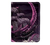 FNETJXF Custodia per passaporto, per donne e uomini, portafoglio passaporto, libro passaporto, polipo, oceano, calamari, Motivo: 3785, 11.5x16.5cm/4.5x6.5 in