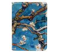 FNETJXF Custodia per passaporto per donne e uomini, portafoglio per passaporto, graziosa custodia per passaporto per donne/uomini, pittura a olio fiori di albicocca, Motivo: 3821, 10x14cm/4x5.5 in