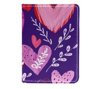 FNETJXF Custodia per passaporto, portafoglio per passaporto, custodia per passaporto, festa della mamma, cuore rosa, Motivo: 3265, 11.5x16.5cm/4.5x6.5 in