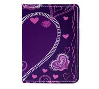 FNETJXF Custodia per passaporto, portafoglio per passaporto, custodia per passaporto, festa della mamma, cuore rosa, Motivo: 3264, 11.5x16.5cm/4.5x6.5 in
