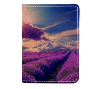 FNETJXF Porta passaporto da donna, custodia per passaporto da viaggio, graziosa custodia per passaporto per donne/uomini, paesaggio francese con campo di lavanda, Modello913, 11.5x16.5cm/4.5x6.5 in