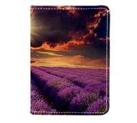 FNETJXF Porta passaporto da donna, custodia per passaporto da viaggio, graziosa custodia per passaporto per donne/uomini, paesaggio francese con campo di lavanda, Modello912, 11.5x16.5cm/4.5x6.5 in