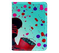 FNETJXF Porta passaporto da donna, custodia per passaporto da viaggio, porta documenti da viaggio, motivo blu Happy Labor Day, Motivo: 1495, 10x14cm/4x5.5 in