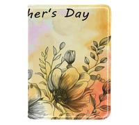 FNETJXF Porta passaporto da donna, custodia per passaporto da viaggio, porta documenti da viaggio, motivo blu Happy Labor Day, Modello1496, 10x14cm/4x5.5 in