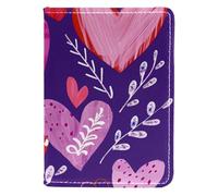 FNETJXF Porta passaporto da donna, custodia per passaporto da viaggio, portafoglio per passaporto da donna, festa della mamma, cuore rosa, Motivo: 3272, 10x14cm/4x5.5 in