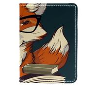 FNETJXF Porta passaporto da donna, custodia per passaporto, essenziale da viaggio per le vacanze, riccio foresta, volpe, procione, adorabile animale, Motivo: 882, 10x14cm/4x5.5 in