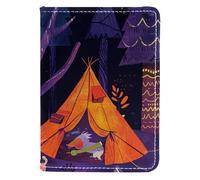FNETJXF Porta passaporto da donna, custodia per passaporto, essenziale da viaggio per le vacanze, riccio foresta, volpe, procione, adorabile animale, Motivo: 878, 10x14cm/4x5.5 in