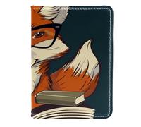 FNETJXF Porta passaporto da donna, in ecopelle, porta documenti da viaggio, foresta riccio, volpe, procione, adorabile animale, Motivo: 875, 11.5x16.5cm/4.5x6.5 in