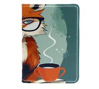 FNETJXF Porta passaporto da donna, in ecopelle, porta documenti da viaggio, foresta riccio, volpe, procione, adorabile animale, Motivo: 874, 11.5x16.5cm/4.5x6.5 in