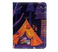 FNETJXF Porta passaporto da donna, in ecopelle, porta documenti da viaggio, foresta riccio, volpe, procione, adorabile animale, Motivo: 871, 11.5x16.5cm/4.5x6.5 in