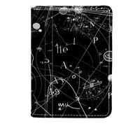 FNETJXF Porta passaporto da donna, porta passaporto, portafogli, accessori da viaggio per donne e uomini, equazione matematica matematica, nero bianco, Motivo: 2358, 11.5x16.5cm/4.5x6.5 in