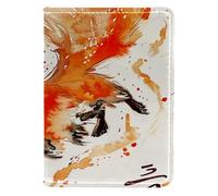 FNETJXF Porta passaporto da donna, porta passaporto, portafogli, accessori da viaggio per donne e uomini, pittura con gatto all'alba, Motivo: 4058, 10x14cm/4x5.5 in