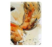 FNETJXF Porta passaporto da donna, porta passaporto, portafogli, accessori da viaggio per donne e uomini, pittura con gatto all'alba, Pattern4059, 10x14cm/4x5.5 in