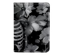 FNETJXF Porta passaporto da donna, porta passaporto, portafogli, essenziale da viaggio, per donne e uomini, grigio marmo dorato linee geometriche, Motivo: 1308, 11.5x16.5cm/4.5x6.5 in