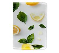 FNETJXF Porta passaporto da donna, porta passaporto, portafogli, essenziale da viaggio, per donne e uomini, limone, fragola, arancia, kiwi, Motivo: 1937, 11.5x16.5cm/4.5x6.5 in
