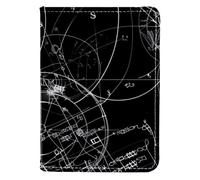 FNETJXF Porta passaporto da uomo, custodia per passaporto in pelle PU, organizer per documenti di viaggio, equazione matematica, nero bianco, Motivo: 2364, 10x14cm/4x5.5 in