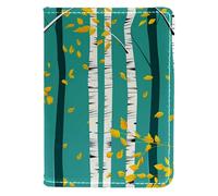 FNETJXF Porta passaporto da uomo, in pelle PU, porta documenti da viaggio, note musicali retrò, Motivo: 3486, 10x14cm/4x5.5 in