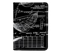 FNETJXF Porta passaporto da uomo, portafoglio passaporto, accessori essenziali da viaggio, equazioni matematiche lavagna, Motivo: 2369, 11.5x16.5cm/4.5x6.5 in