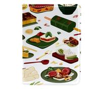 FNETJXF Porta passaporto da uomo, portafoglio per passaporto, custodia per passaporto, cibo, cartone animato, gnocchi, taco, riso al curry, Motivo: 788, 11.5x16.5cm/4.5x6.5 in