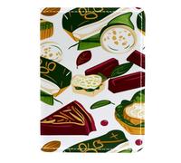 FNETJXF Porta passaporto da uomo, portafoglio per passaporto, custodia per passaporto, cibo, cartone animato, gnocchi, taco, riso al curry, Motivo: 786, 11.5x16.5cm/4.5x6.5 in