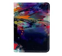 FNETJXF Porta passaporto da uomo, portafoglio per passaporto, custodia per passaporto, guarda il mondo in modo diverso, Motivo: 2116, 11.5x16.5cm/4.5x6.5 in