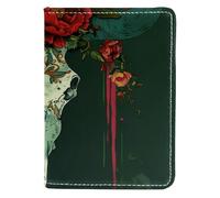 FNETJXF Porta passaporto, portafoglio passaporto, essenziale da viaggio per le vacanze, fiore rosso papavero di mais primavera, Modello27, 10x14cm/4x5.5 in