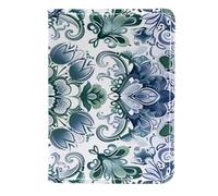 FNETJXF Porta passaporto, portafoglio passaporto, portafoglio passaporto per uomo, modello Marocco blu retrò etnico, Motivo: 3240, 11.5x16.5cm/4.5x6.5 in