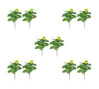 Fnfhsa 10PZ Foglia di Violino Artificiale Albero di Fico 19,6 Pollici Piante Finte Ficus Cespuglio Verde per La Decorazione Esterna del Cortile di Nozze