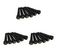 Fnfhsa 18 Pezzi Nero Ebano Shell Guitar Bridge Bone Pins Set con Abalone Dot Verde per Accessori Chitarra Acustica
