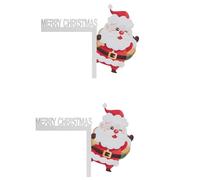 Fnfhsa 2 Pezzi di Decorazioni Natalizie per Cornici di Porte in Legno per Porte di Casa, Finestre, Pareti, Feste, Facili da Usare