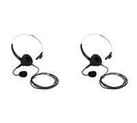 Fnfhsa 2X Cuffia per Call Center RJ9 Cuffia Monoaurale Cuffia per Riduzione del Rumore Cuffia per Chiamata con Microfono