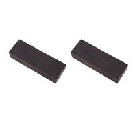 Fnfhsa 2X Legno di Ebano Blocco di Legno Nero Materiale in Legno in Bianca DIY Manico di Coltello Legname Materia Prima Grana del Legno