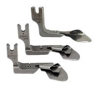 Fnfhsa 3Pc Hem Pull Tube Gonna in Chiffon di Seta Piedino per Aggraffatura Piedino Piatto per Auto per Arricciatura Piedino 1/8 di Pollice + 3/16 di Pollice + 1/4 di Pollice
