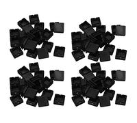 Fnfhsa Square Sedia da Tavolo Piedino Tubo Tubo Inserto Tappo 25mmx25mm 80Pz Nero