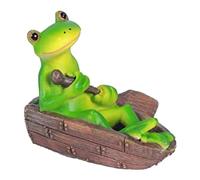 Fnfhsa Statua di Rana da Giardino - Statuette di Felici in Resina su, Decorazioni Estive per Decorazioni di da Giardino, per Decorazioni da Patio Durevole e Facile da Installare
