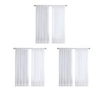 Fnfhsa Tende nel Tulle Super Morbido 6Pcs Super Morbide per la Decorazione del Soggiorno Velo Moderno nel Chiffon Voile Trasparente