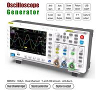 FNIRSI 1014D Oscilloscopio digitale 2 in 1 Uscita a doppio canale Produttore di segnale 100 MHz * 2 P4100 Probe