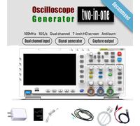 FNIRSI 1014D Oscilloscopio digitale Generatore di segnale di ingresso a doppio canale 2in1 100 MHz * 2 Larghezza di banda analogica Frequenza di campionamento 1GSa/s 1014D Standard + 100x probe