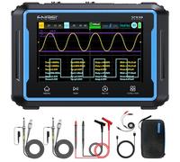 FNIRSI 2C53P Oscilloscopio Multimetro Portatile per Tablet Generatore Segnale DDS 3IN1, Autoveicoli Oscilloscopio Multimetro a 2CH con Larghezza di 50MHz Banda, 19999 Conteggi, 250MS/s Campionamento
