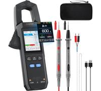 FNIRSI DMC-100 Multimetro Digitale a Pinza 9999 Conteggi TRMS, Amperometro Ricaricabile con Registrazione Della Curva 600A con Borsa Portaoggetti, NCV, Tensione Corrente CA/CC, Continuità, Capacità