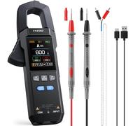 FNIRSI Dmc-100 Multimetro digitale amperometro pinza 10000 conteggi, tester amperometro tensione 600A con torcia elettrica, tensione CA/CC, corrente CA/CC, capacità, resistenza, continuità,
