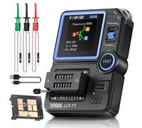 FNIRSI Tester transistor LCR-P1, Tester per condensatori transistor Mosfet, Tester per componenti elettronici SMD, Triodo diodo Zener Resistenza a diodi Induttanza Test batteria LCR Meter MOS PNP NPN