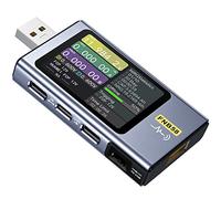 FNIRSI Tester USB 4-28V 7A LCD USB A & C tester di tensione multimetro con Bluetooth, rilevamento rapido della carica di innesco misura dell'ondulazione, PD2.0/PD3.0, QC2.0/QC3.0