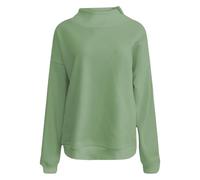 FNKDOR Felpa da donna senza cappuccio, oversize, a collo alto, largo, tinta unita, autunno, inverno, con cappuccio, a maniche lunghe, verde, XL