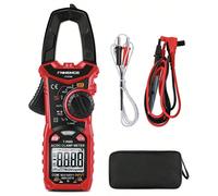 FNNEMGE HT206D - Pinza amperimétrica, Misuratore di Corrente DC/AC: 0-600A, Multimetro a pinza True-RMS 6000 Counts auto-Classificazione, Misura la Capacità di Passaggio [Alta precisione]il multimetro