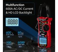 FNNEMGE HT206D - Pinza amperimétrica, Misuratore di Corrente DC/AC: 0-600A, Multimetro a pinza True-RMS 6000 Counts auto-Classificazione, Misura la Capacità di Passaggio [Alta precisione]il multimetro